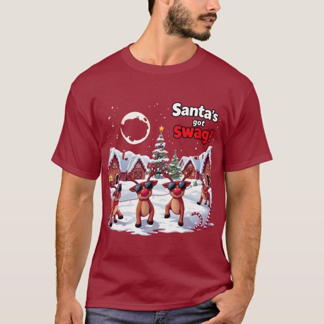 Camiseta Papais noeis tem troca: um Natal Quirky (Frente)