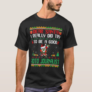 Camiseta Papais noeis tentam ser um bom jornalista fotográf