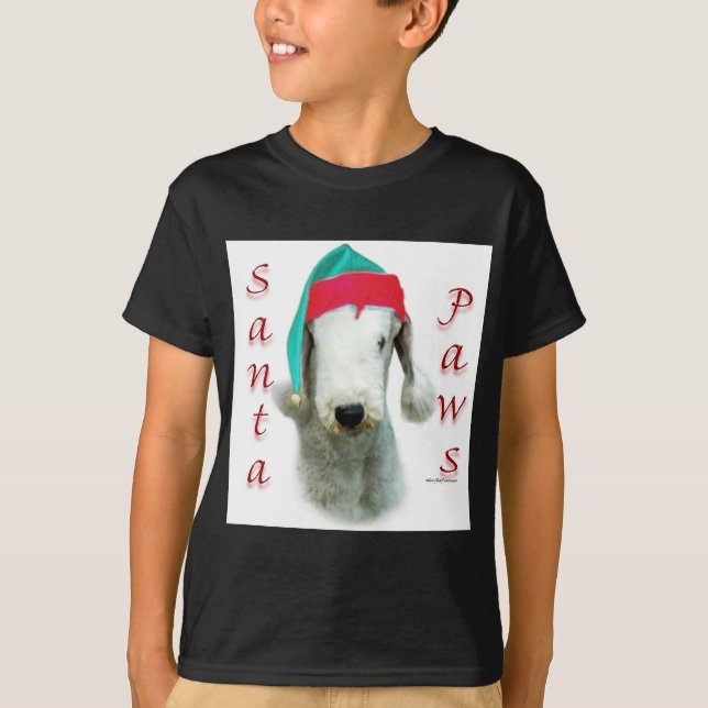 Camiseta Papais noeis Terrier Bedlington (Frente)