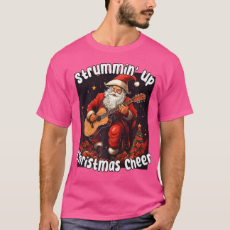 Camiseta Papais noeis Tocando Violão Acústico - Cristo Stru