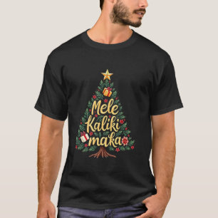 Camiseta Papais noeis tropicais de Natal do Havaí Mele Kali