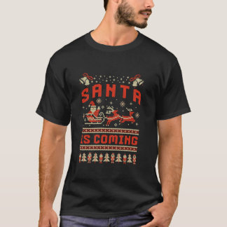 Camiseta Papais noeis vêm combinando pijamas de Natal