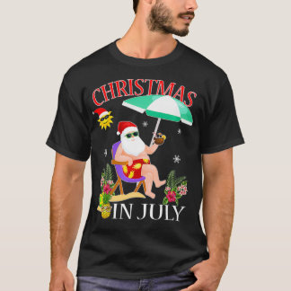 Camiseta Papais noeis Verão maiô Engraçado Natal Em Julho B