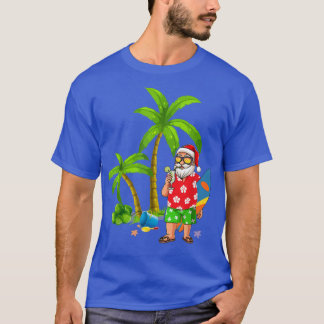 Camiseta Papais noeis Verão maiô Engraçado Natal Havaiano S