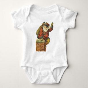 Camiseta Papais noeis Vintage descendo a chaminé