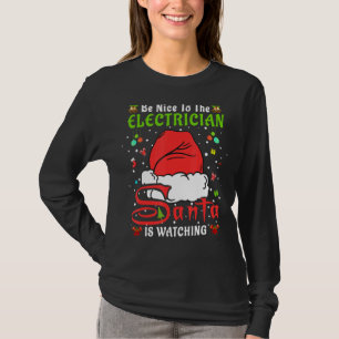 Camiseta Papais noeis Xmas Pajamas Sejam Bons Ao Chri Elétr