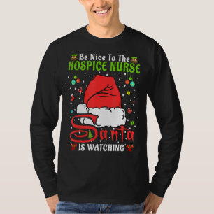 Camiseta Papais noeis Xmas Pajamas Sejam Bons Para A Enferm