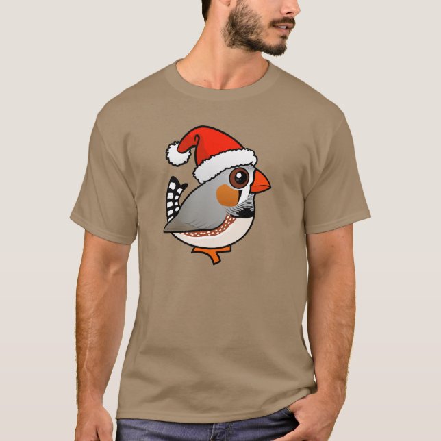 Camiseta Papais noeis Zebra Finch (Frente)