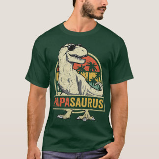 Camiseta Papasauro Rex Pai Dinossauro Família Dino Papa Sa