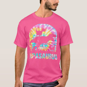 Camiseta Papasauro T Rex Dinossauro Papa Saurus Tie Dye