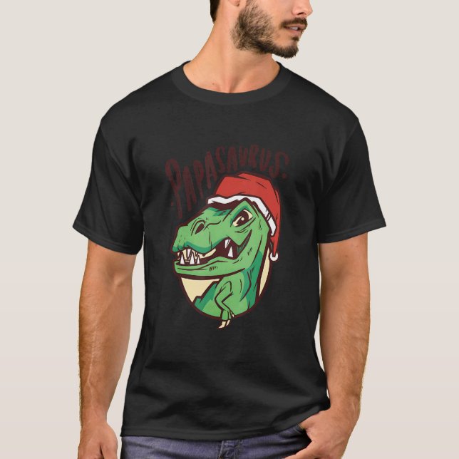 Camiseta Papasaurus Rex Dinosaur Papa Saurus Family Matchin (Frente)