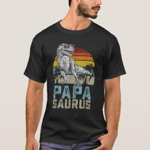 Camiseta Papasaurus T Rex Dinossaur Papa Surus Matriz Famil