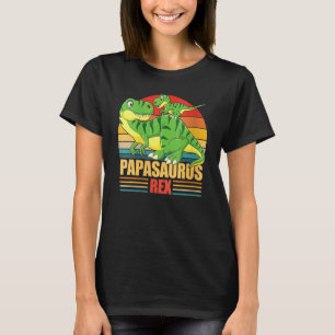 Camiseta Papasaurus  T Rex Papa Saurus Dinosaur Men Dad Dad