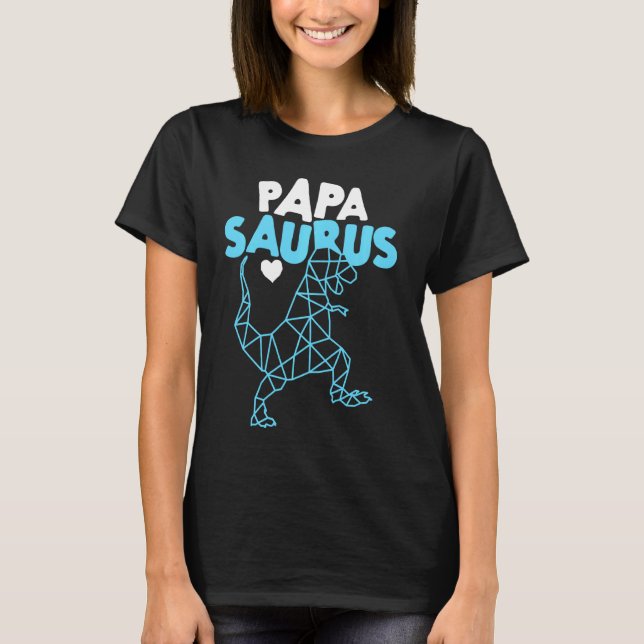 Camiseta Papasaurus Trex Dinossauro Pai e Avô' (Frente)