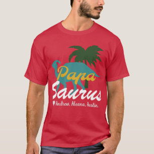 Camiseta Papassauro Nomes Simples de Chic Personalizados