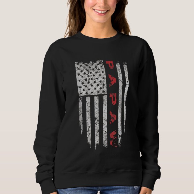 Camiseta Papaw American Flag Grandpa Gifts Men (Frente)
