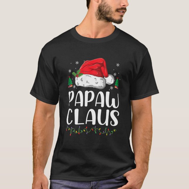 Camiseta Papaw Claus Natal Família Pajama Matando Xmas (Frente)