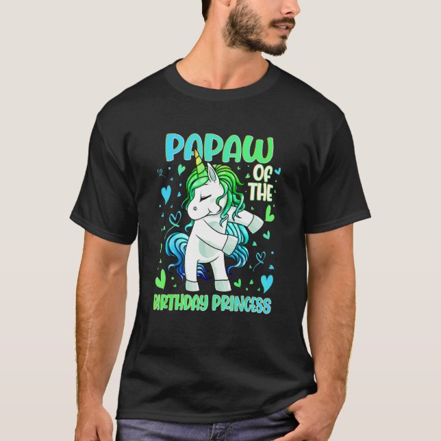 Camiseta Papaw da Festa de aniversário Princesa Dabbing Uni (Frente)