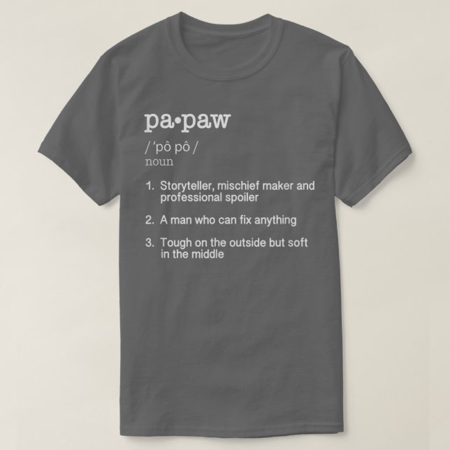 Camiseta Papaw Definition T Fathers Day Gift Tee  (Frente do Design)