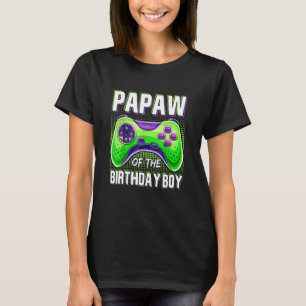 Camiseta Papaw do Aniversário do Vídeo da Família de Homens