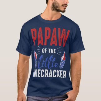 Camiseta Papaw Of The Little Firecracker 4th of July Birthd