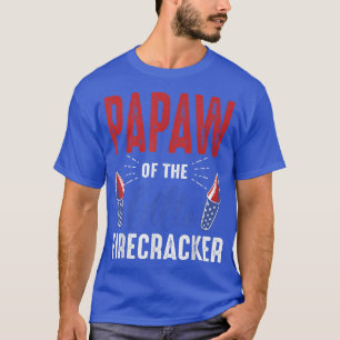 Camiseta Papaw Of The Little Firecracker 4th of July Birthd