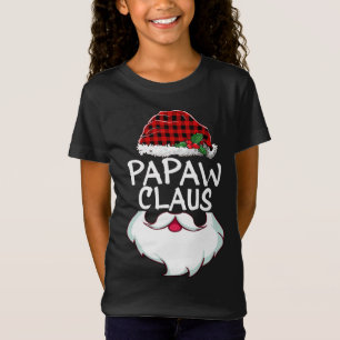 Camiseta Papaw Papai Noel xadrez vermelha Natal
