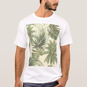 Camiseta Papel de parede de folhas tropicais