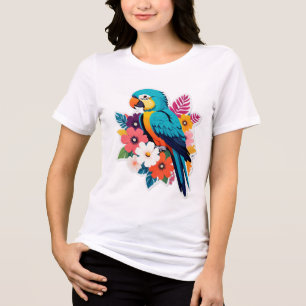 Camiseta Papel de Parede de Papagaio Tropical – Natureza Mo