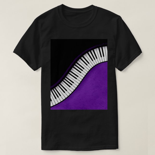 Camiseta Papel de parede de piano (Frente do Design)