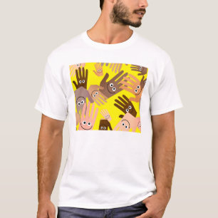 Camiseta Papel de parede feliz das mãos
