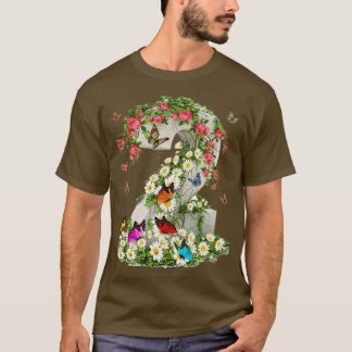 Camiseta papel de parede para borboletas e flores