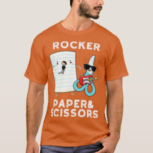 Camiseta Papel De Rocker E Tesoura Engraçados Jogo