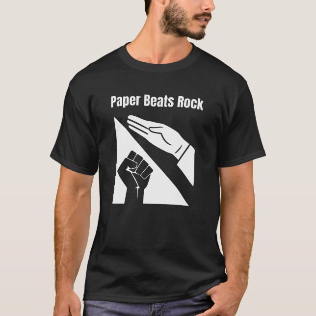 Camiseta Papel Derrota Pedra (Frente)