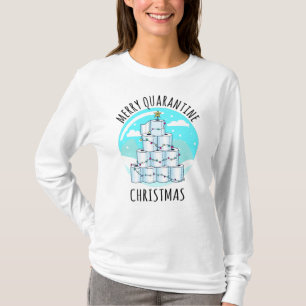 Camiseta Papel higiênico da árvore de Natal da quarentena d