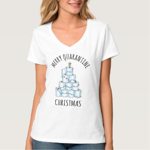 Camiseta Papel higiênico da árvore de Natal da quarentena d