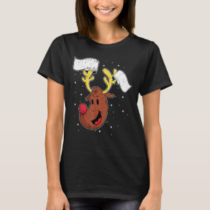Camiseta Papel higiênico de renas Quarentena Natal Engraçad