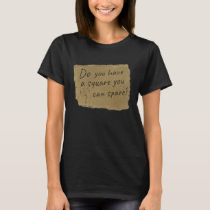 Camiseta Papel higiênico quadrado a esparso fora do sarcást