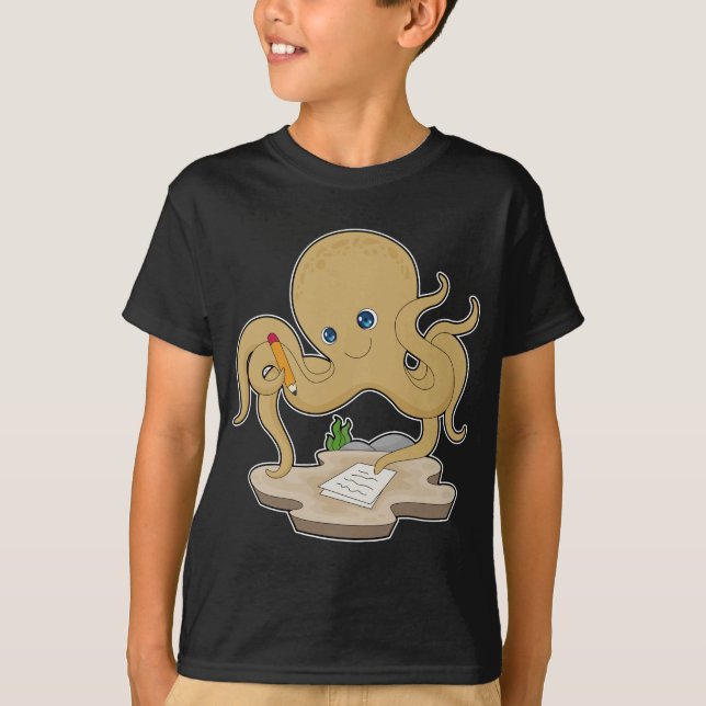 Camiseta Papel Lápis de Octopus (Frente)