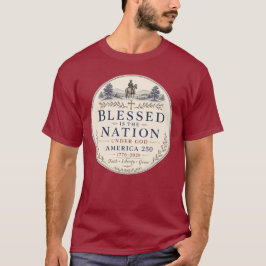 Camiseta Papel Quadrado de Placa de Papel Sob Deus