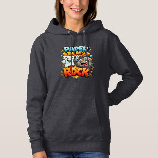 Camiseta Papel vence pedra, design engraçado 