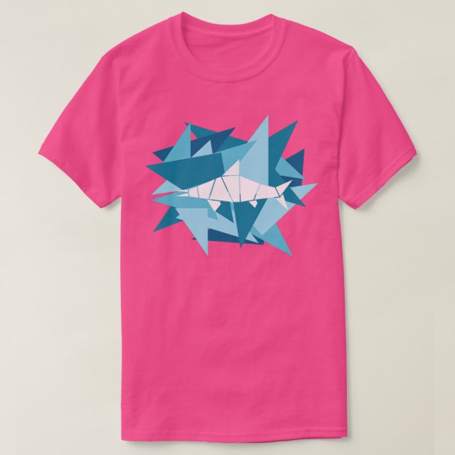 Camiseta Papelada Origami Ichthyosaurus (Frente do Design)