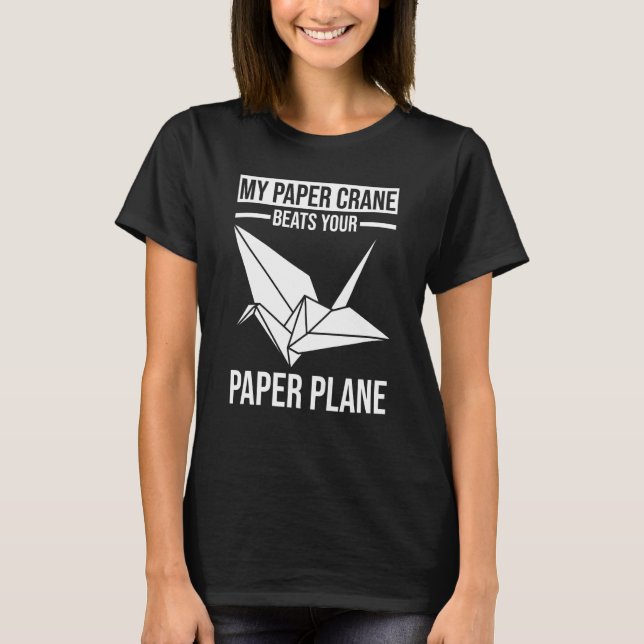 Camiseta Paper Plane Paper Crane Origami (Frente)