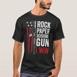 Camiseta Paper Rock Scissors Gun 2a Pro Gun Piada