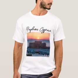 Camiseta Paphos Castle Sunset e Assinatura