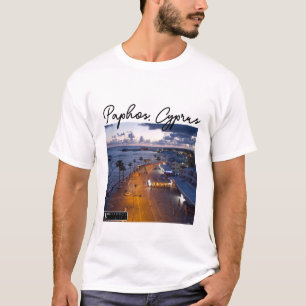 Camiseta Paphos Seafront à noite, Assinatura