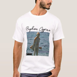 Camiseta Paphos Statu Boy and Fish, Assinatura