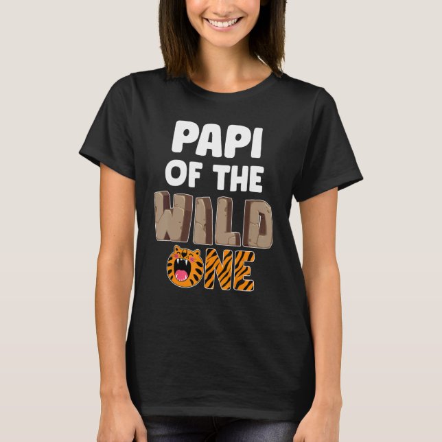 Camiseta Papi Da Festa Selvagem Do Jardim Zoológico Que Tev (Frente)