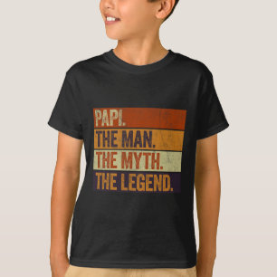 Camiseta Papi O Homem O Mito A Lenda Engraçada Retrô Faisão