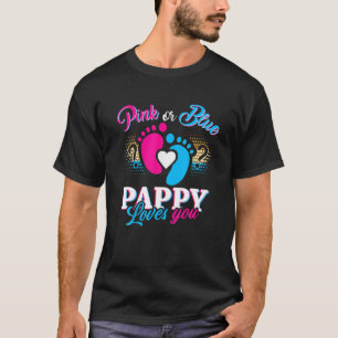 Camiseta Papi Rosa Ou Azul Te Ama Mães E Pais N